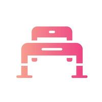 obstacle Flat Gradient Icon White Background vector