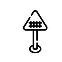 railway Line Icon White Background vector