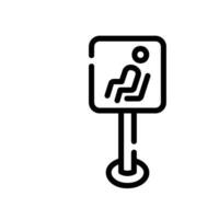 rest area Line Icon White Background vector