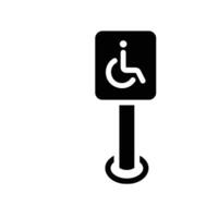 disabled Glyph Icon White Background vector