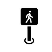 pedestrian Glyph Icon White Background vector