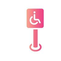 disabled Flat Gradient Icon White Background vector
