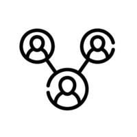 public relation Line Icon White Background vector