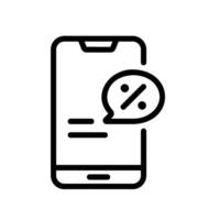 phone call Line Icon White Background vector