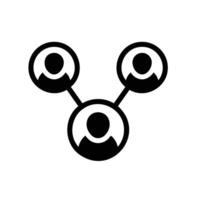 public relation Glyph Icon White Background vector
