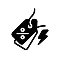 flash sale Glyph Icon White Background vector