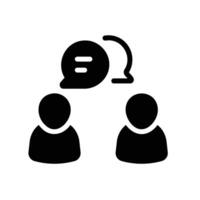 discussion Glyph Icon White Background vector