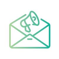 mail Line Gradient Icon White Background vector