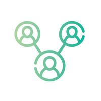 public relation Line Gradient Icon White Background vector