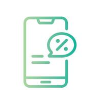 phone call Line Gradient Icon White Background vector