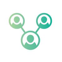 public relation Flat Gradient Icon White Background vector