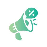 promotion Flat Gradient Icon White Background vector
