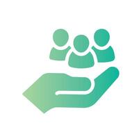 equipo plano degradado icono blanco antecedentes vector