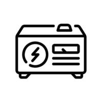 electric generator Line Icon White Background vector