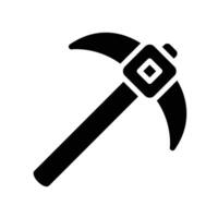pick hammer Glyph Icon White Background vector