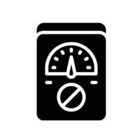 voltmeter Glyph Icon White Background vector