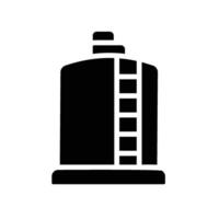 oil tank Glyph Icon White Background vector