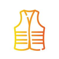 reflective vest Line Gradient Icon White Background vector