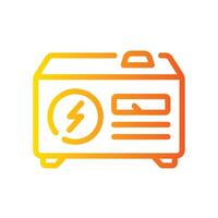 electric generator Line Gradient Icon White Background vector