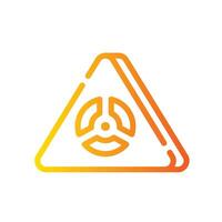 radiation sign Line Gradient Icon White Background vector