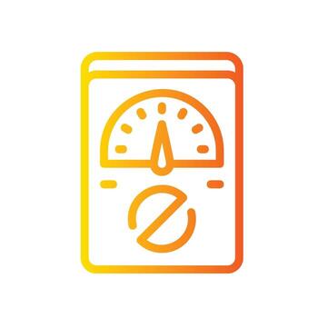 voltmeter Line Gradient Icon White Background vector