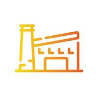 industry Line Gradient Icon White Background vector