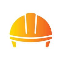 helmet Flat Gradient Icon White Background vector