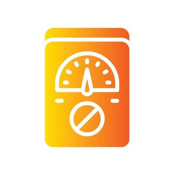 voltmeter Flat Gradient Icon White Background vector