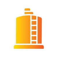 oil tank Flat Gradient Icon White Background vector