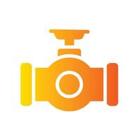 valve Flat Gradient Icon White Background vector