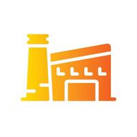 industry Flat Gradient Icon White Background vector