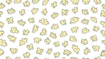 Popcorn seamless pattern on white background. Popcorn cute cartoon style. illustration vector