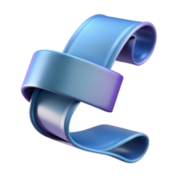 3D Render Abstract Blue Swirl png