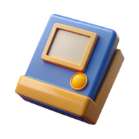 3D Render of a Retro Handheld Device png