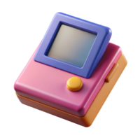 3D Render of Retro Handheld Game Console png