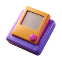 3D Render of a Colorful Handheld Device png
