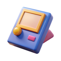 3D Render of Retro Handheld Game Console png