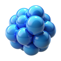 Blue 3D Sphere Cluster Abstract Background png