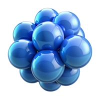 Blue 3D Sphere Cluster Abstract Background png