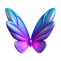 3D Render of a Colorful Butterfly png