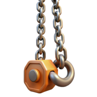 3D Render Chain and Octagonal Connector png