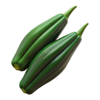 3D Render of Green Zucchini png
