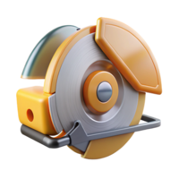 3D Render Circular Saw Illustration png