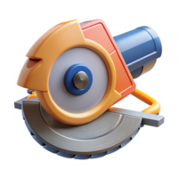 3D Render Circular Saw Tool Illustration png