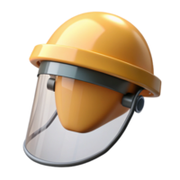 3D Render Safety Helmet with Face Shield png