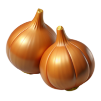 3D Render of Two Onions png