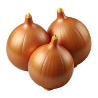 3D Render of Three Onions png