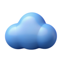 3D Cartoon Cloud Rendering png