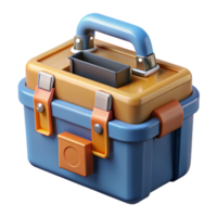 3D Render of a Colorful Tool Box png