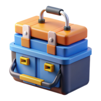 3D Render Stackable Toolboxes Illustration png